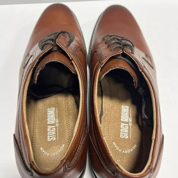 Stacy Adams Men\'s Faulkner Oxford Brown Size 10.5W